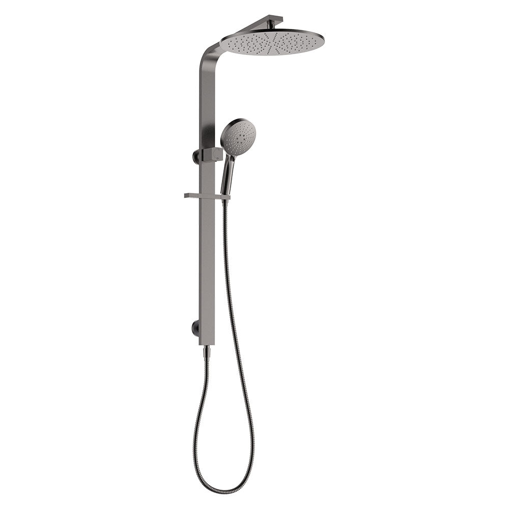 Fienza 455124GM Empire Slim Deluxe Twin Shower, Gun Metal