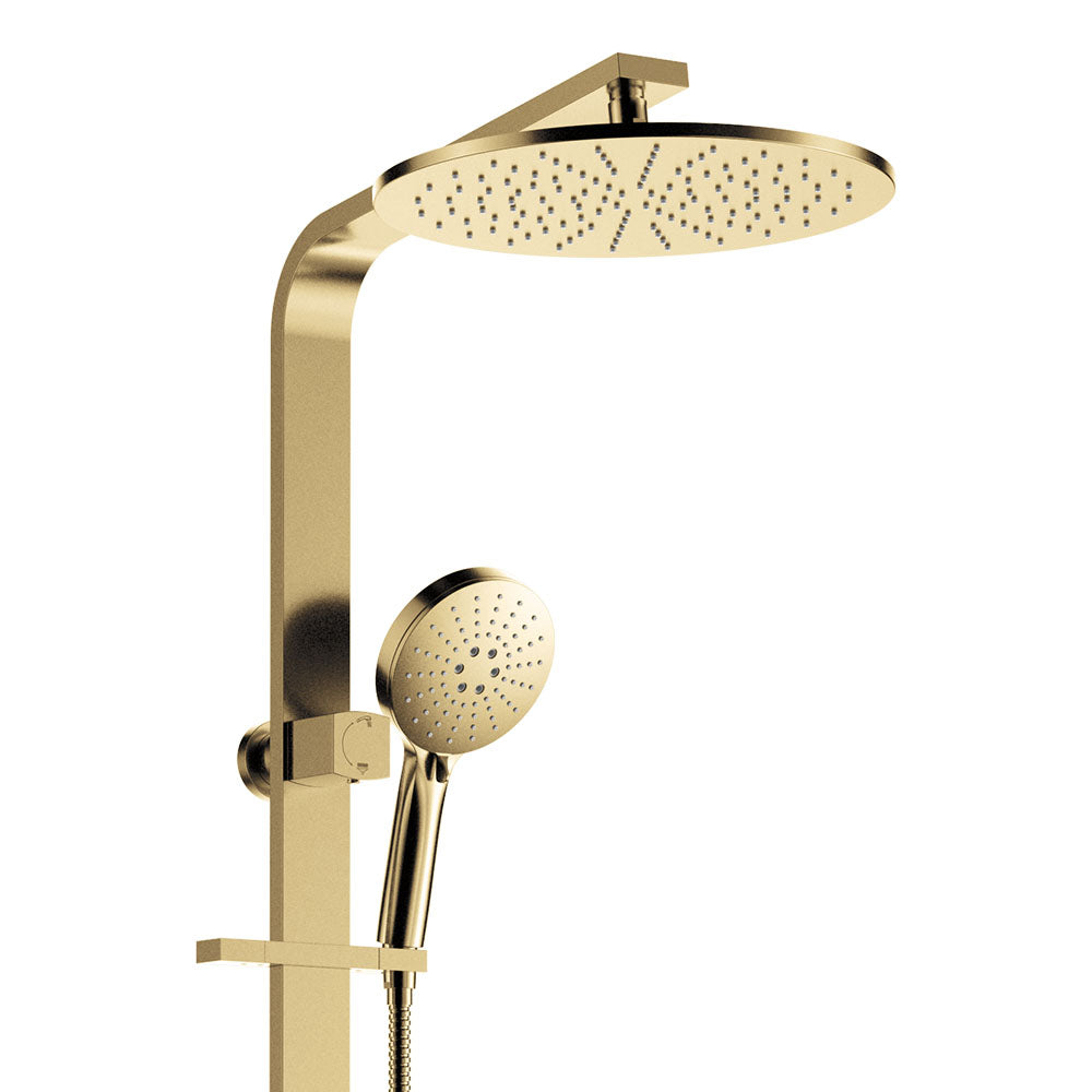 Fienza 455124UB Empire Slim Deluxe Twin Shower, Urban Brass