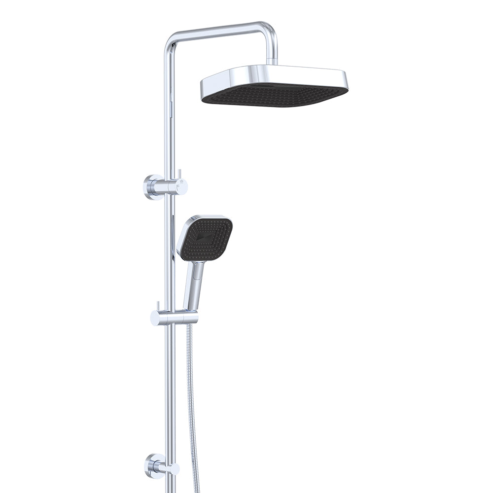 Fienza 455137 Kuro Twin Shower, Soft Square Head, Chrome