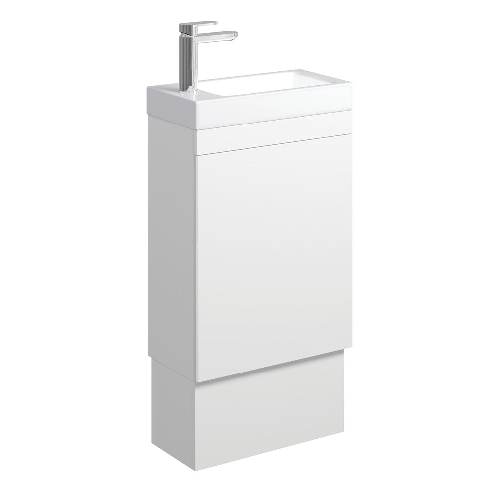 Fienza 45DWK Denzel Edge 450 Ensuite Vanity on Kickboard, Satin White