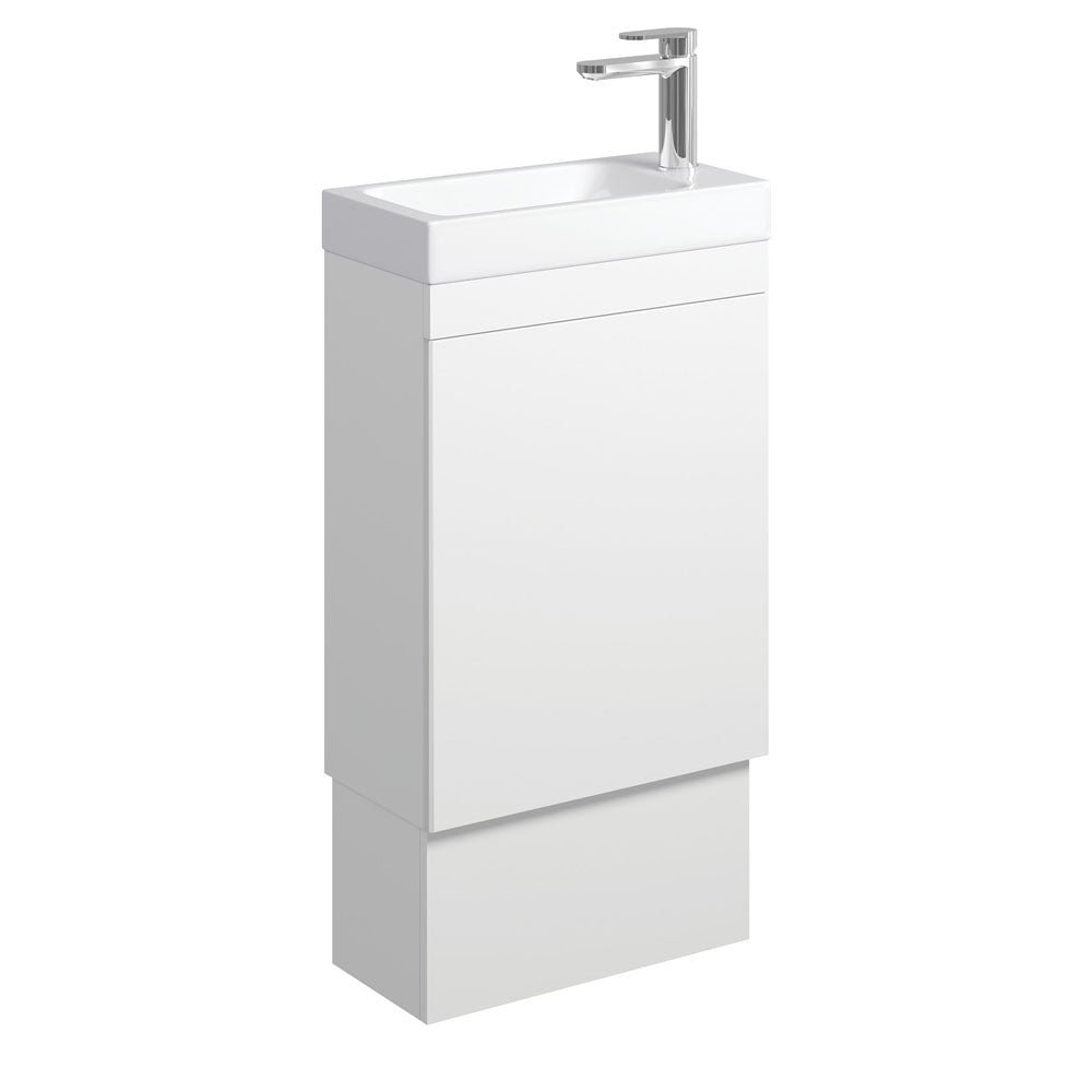 Fienza 45DWK Denzel Edge 450 Ensuite Vanity on Kickboard, Satin White