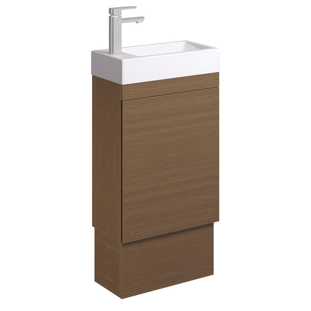 Fienza Edge 45RWAK Walnut 450mm Vanity with Kickboard, No Overflow