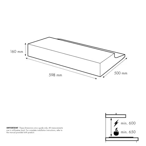 Chef CRF610WB 60cm Fixed Rangehood - Box/Packaging Damage