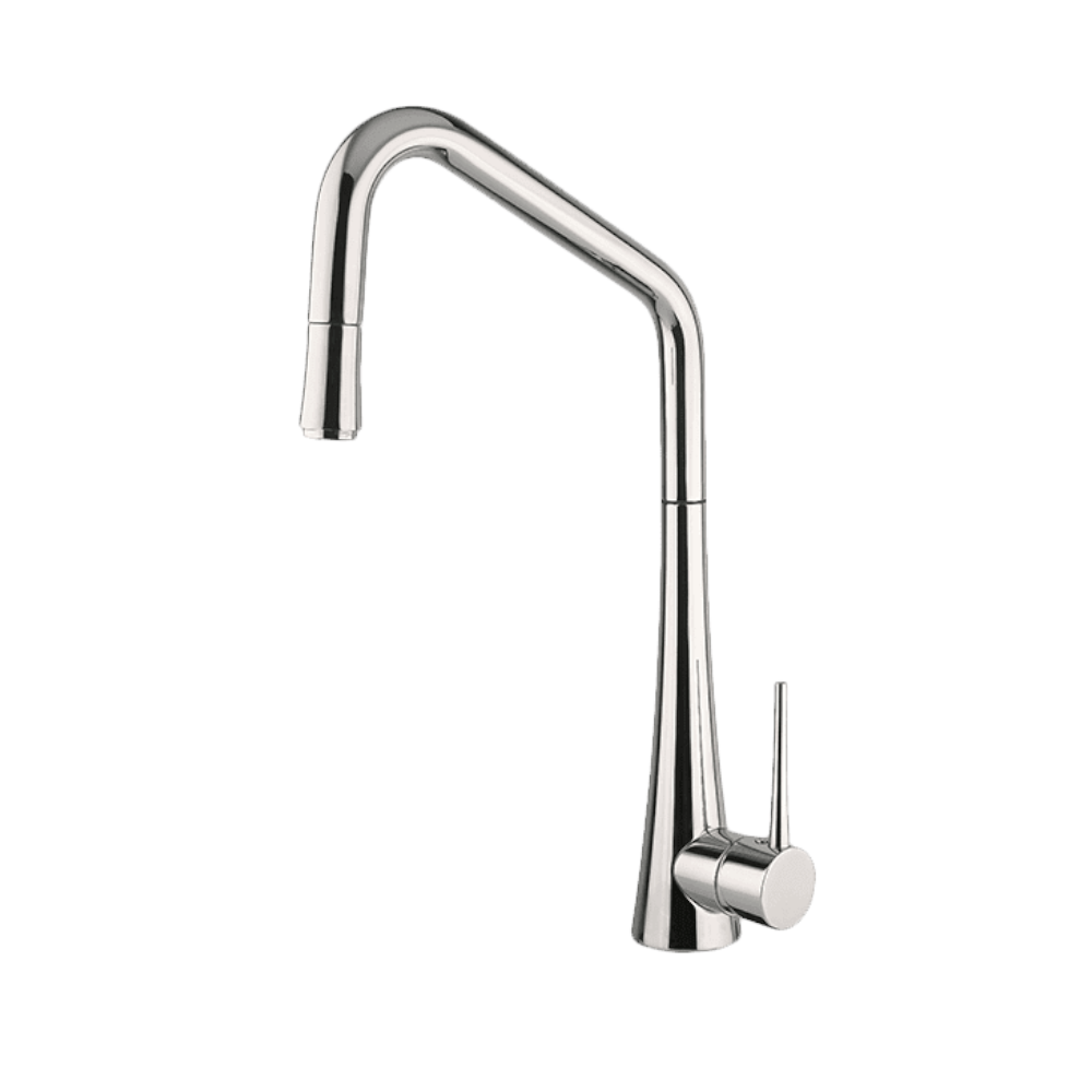 Abey Armando Vicario Sidelever Pull Out Sink Mixer Chrome, TINKD