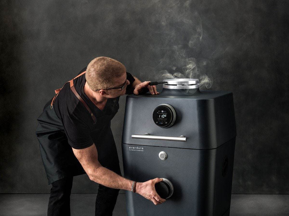 Everdure by Heston HBCE4KB Blumenthal 4K Electric Ignition Charcoal BBQ Oven (Black)