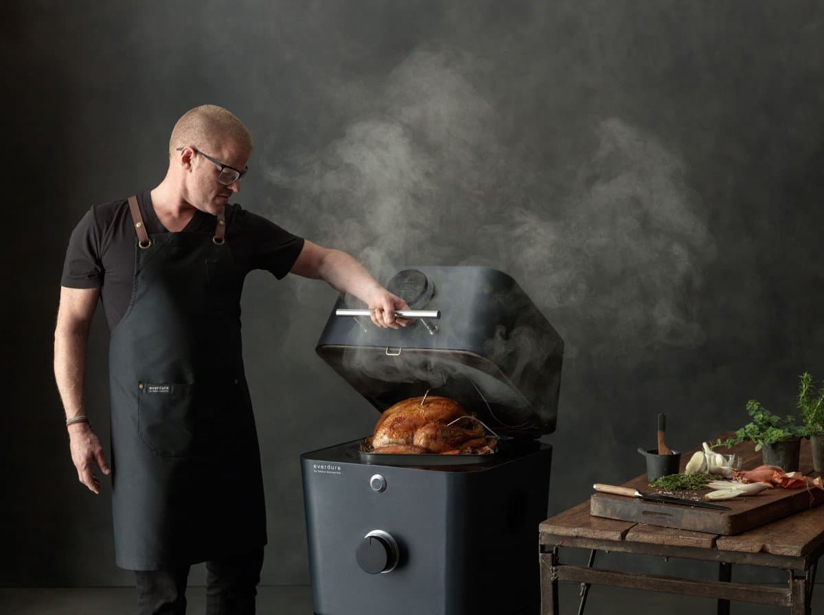 Everdure by Heston HBCE4KG Blumenthal 4K Electric Ignition Charcoal BBQ Oven (Graphite)