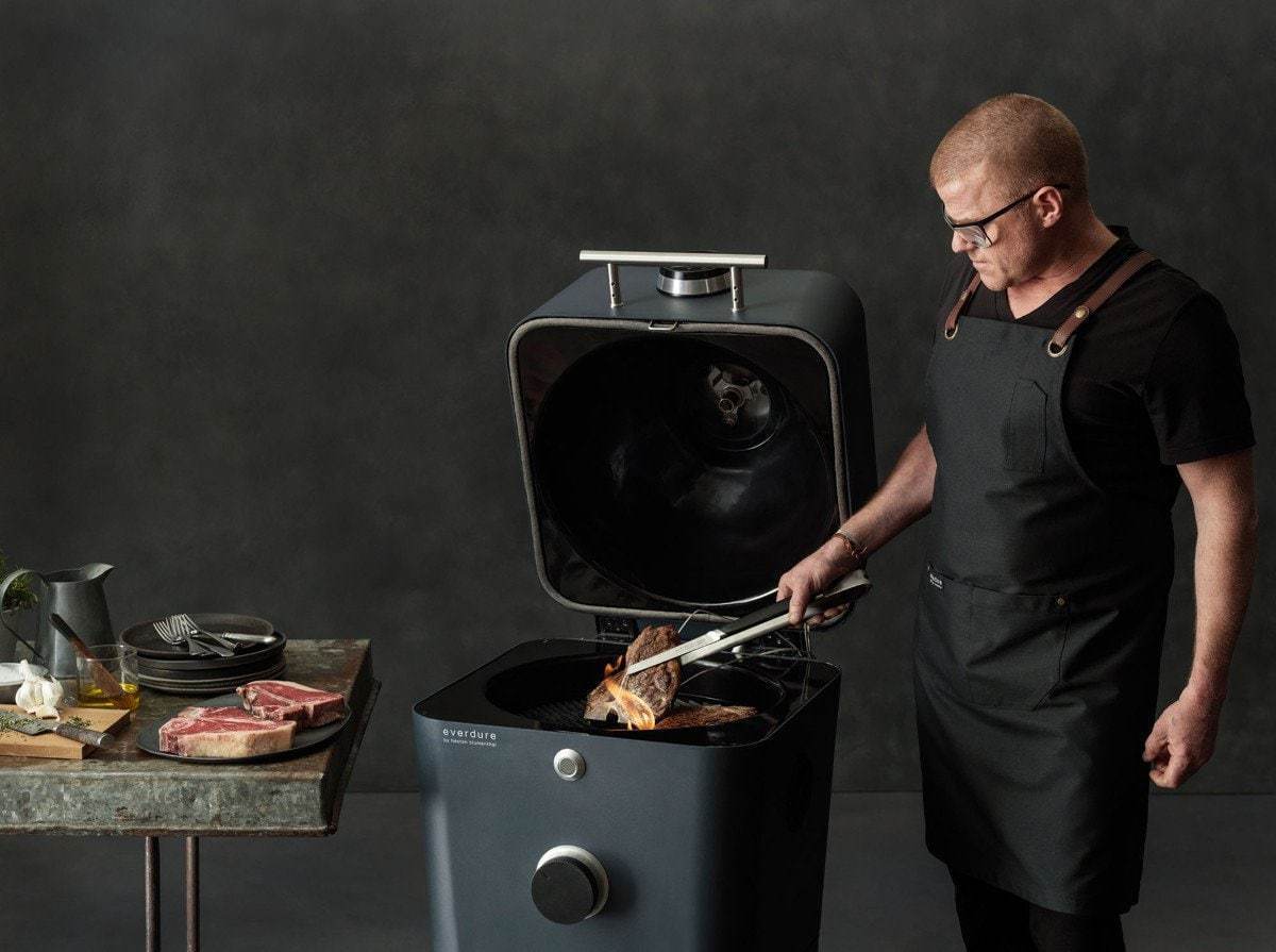 Everdure by Heston HBCE4KG Blumenthal 4K Electric Ignition Charcoal BBQ Oven (Graphite)