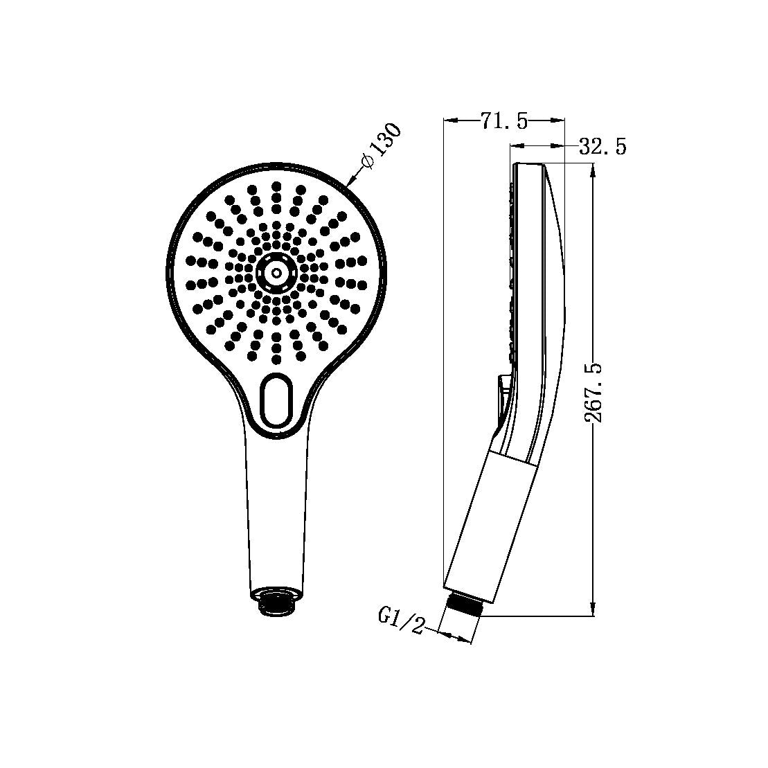 Nero NR508077MB Round Shower Bracket - Matte Black