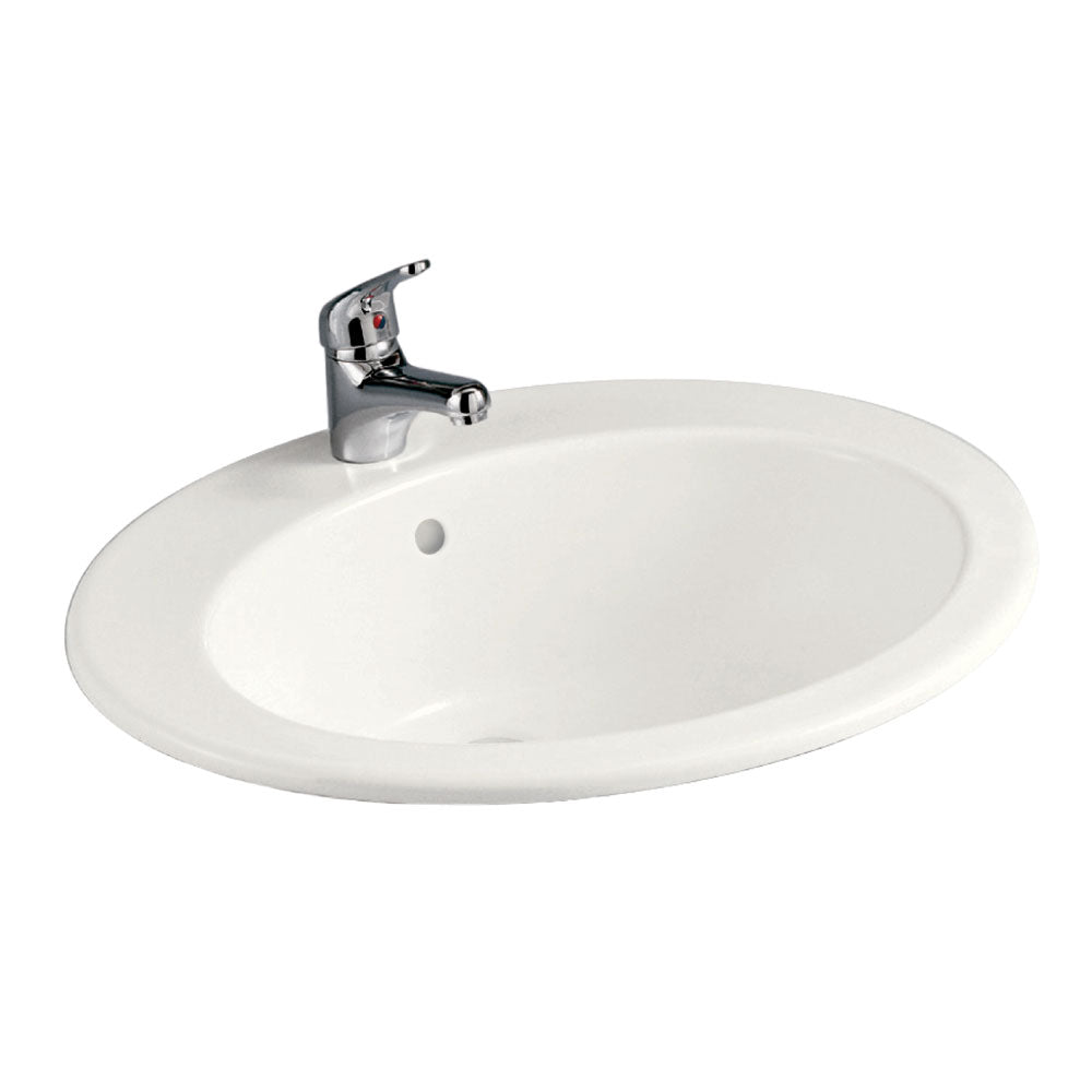 Fienza 603203I Jessica Inset RAK 3 Tap Hole Basin, Ivory
