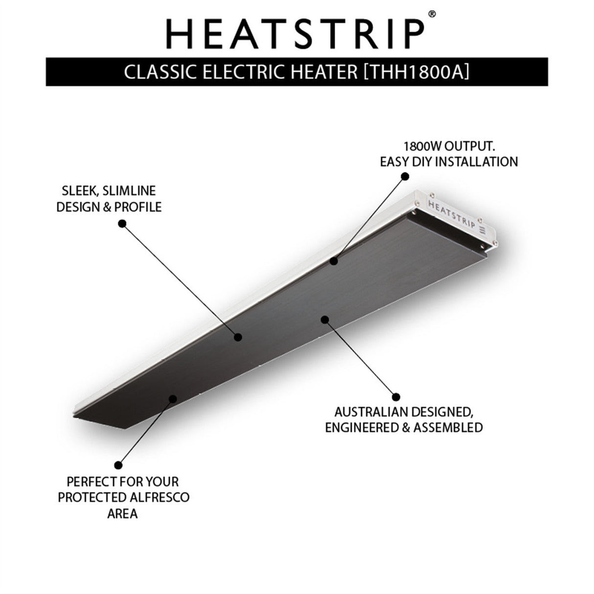 Heatstrip THH2400A 2400W Classic Radiant Outdoor Heater