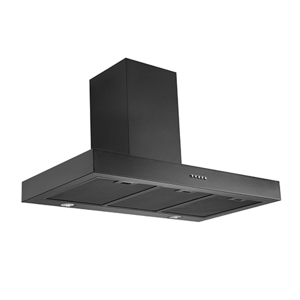 Schweigen TSH-900B 90cm Non Silent Wall Mount Rangehood, 1080m3/hr, Matte Black