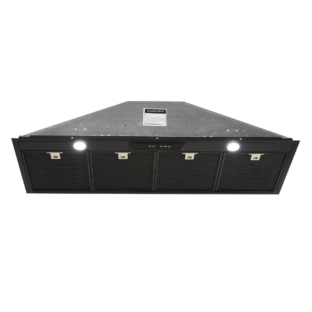 Schweigen UM1390-12BSE 120cm Silent Undermount Deep Rangehoood, 3200m3/hr, Matte Black