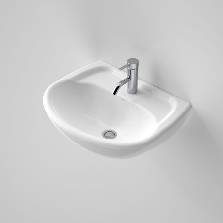 Caroma 639050W Caravelle Wall Basin - 1 Tap Hole