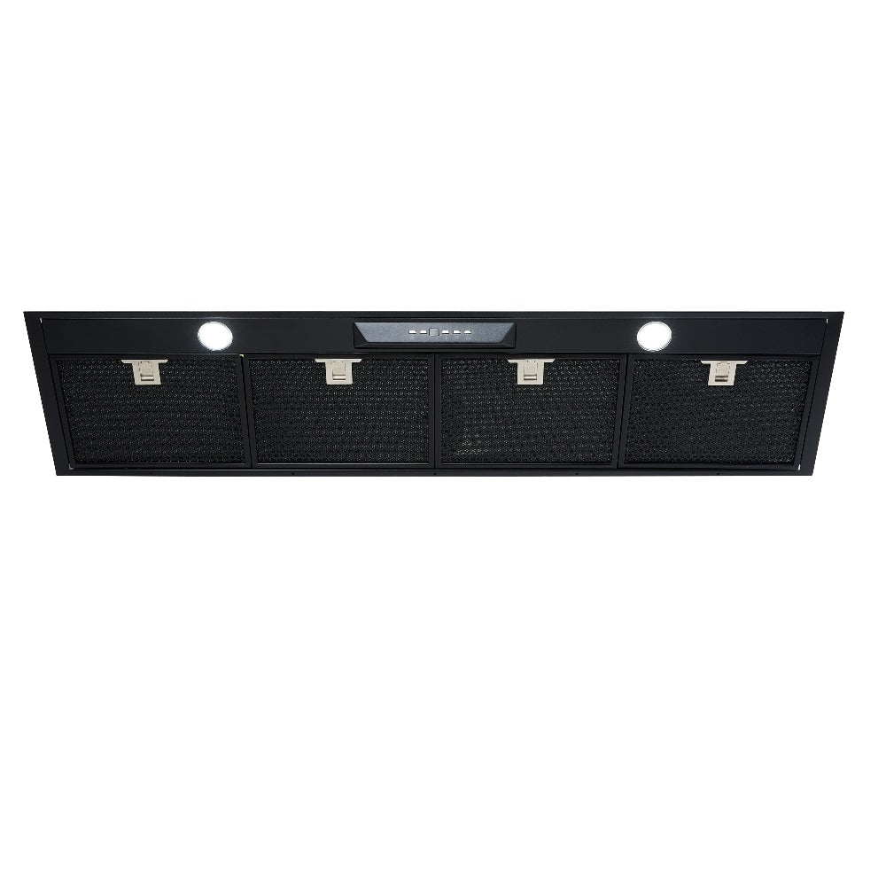 Schweigen UM1170-12BSP 120cm Silent Undermount Rangehoood, 900m3/hr, Matte Black