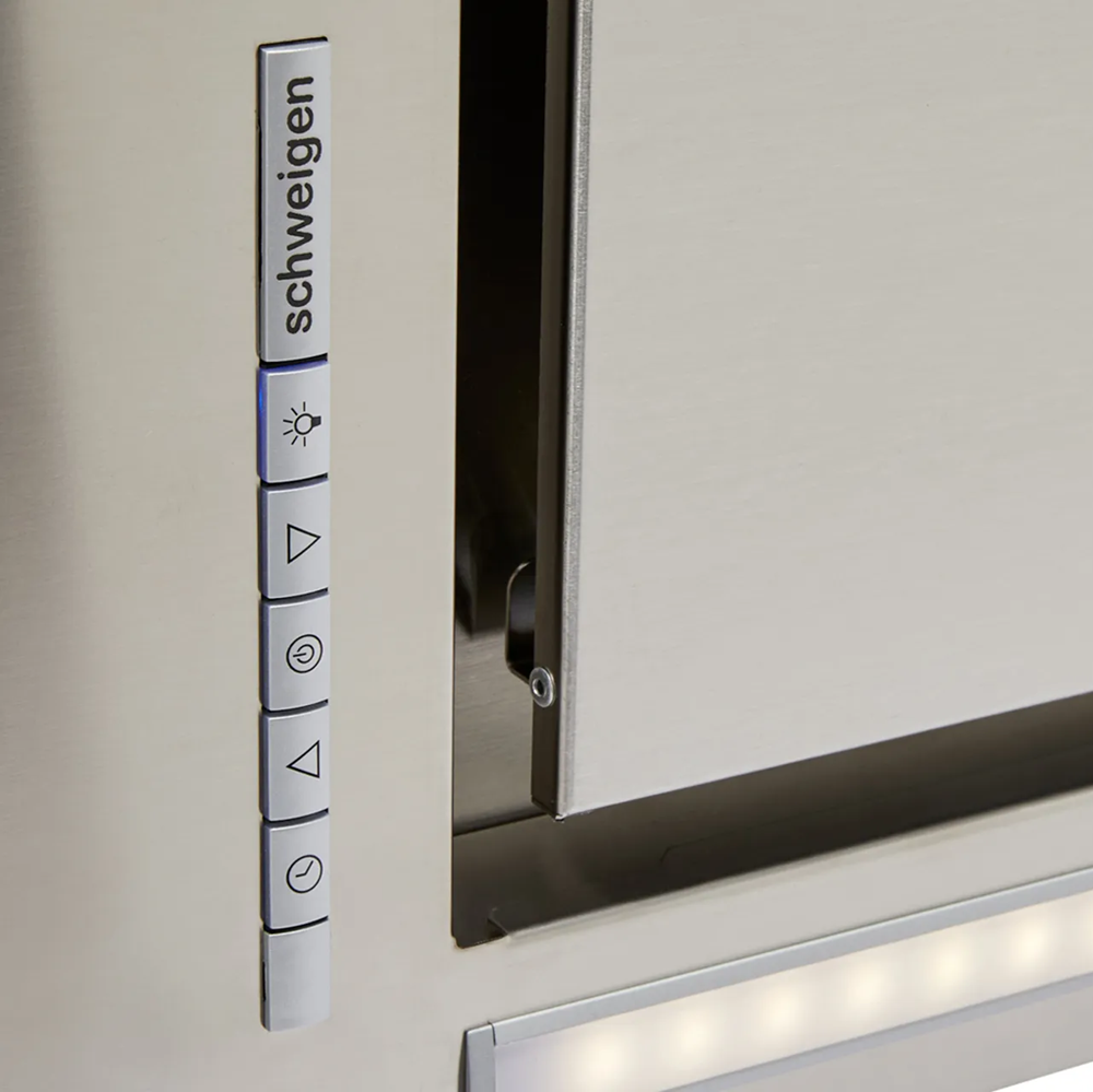 Schweigen UM-PA9SINL 90cm Silent Inline Motor Undermount Rangehood, 1600m3/hr, Stainless Steel