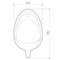 Caroma 666101W Torres Wall Hung Urinal, Top Inlet - Special Order