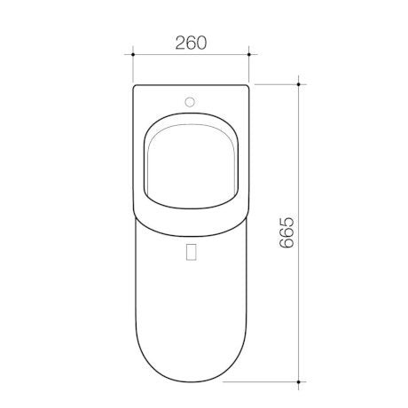 Caroma 678800W Cube 0.8L Electronic Urinal Series II with Germgard®