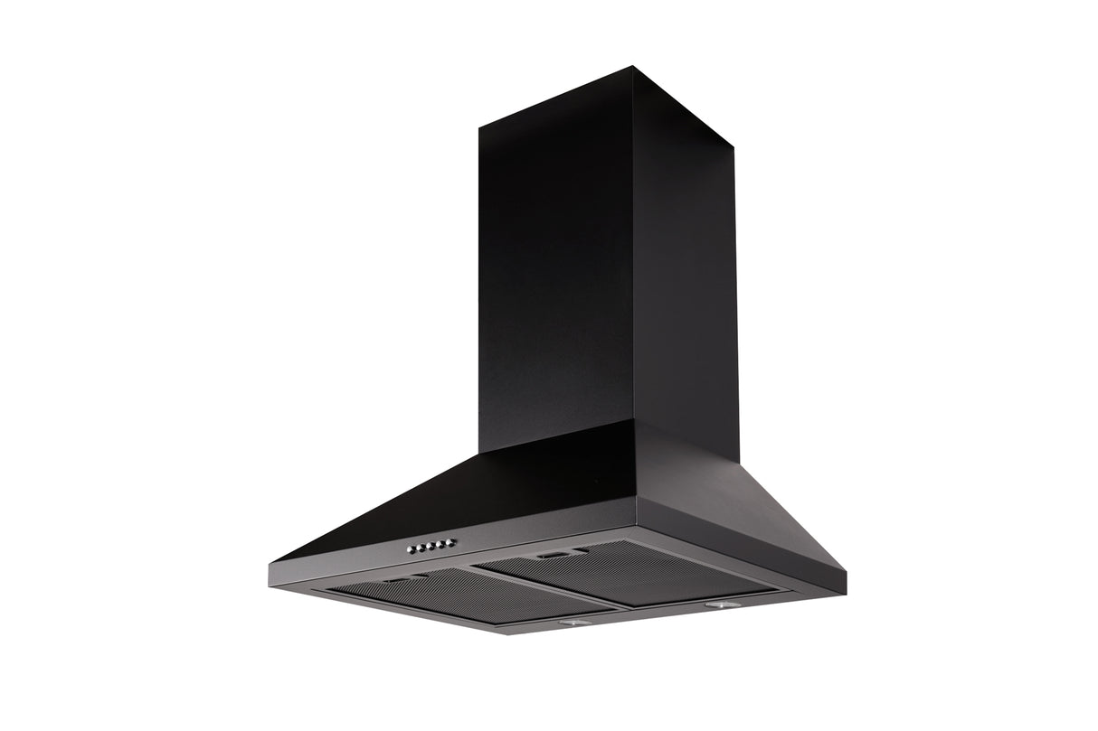 Schweigen TRI-600B 90cm Non Silent Wall Mount Rangehood, 1080m3/hr, Black