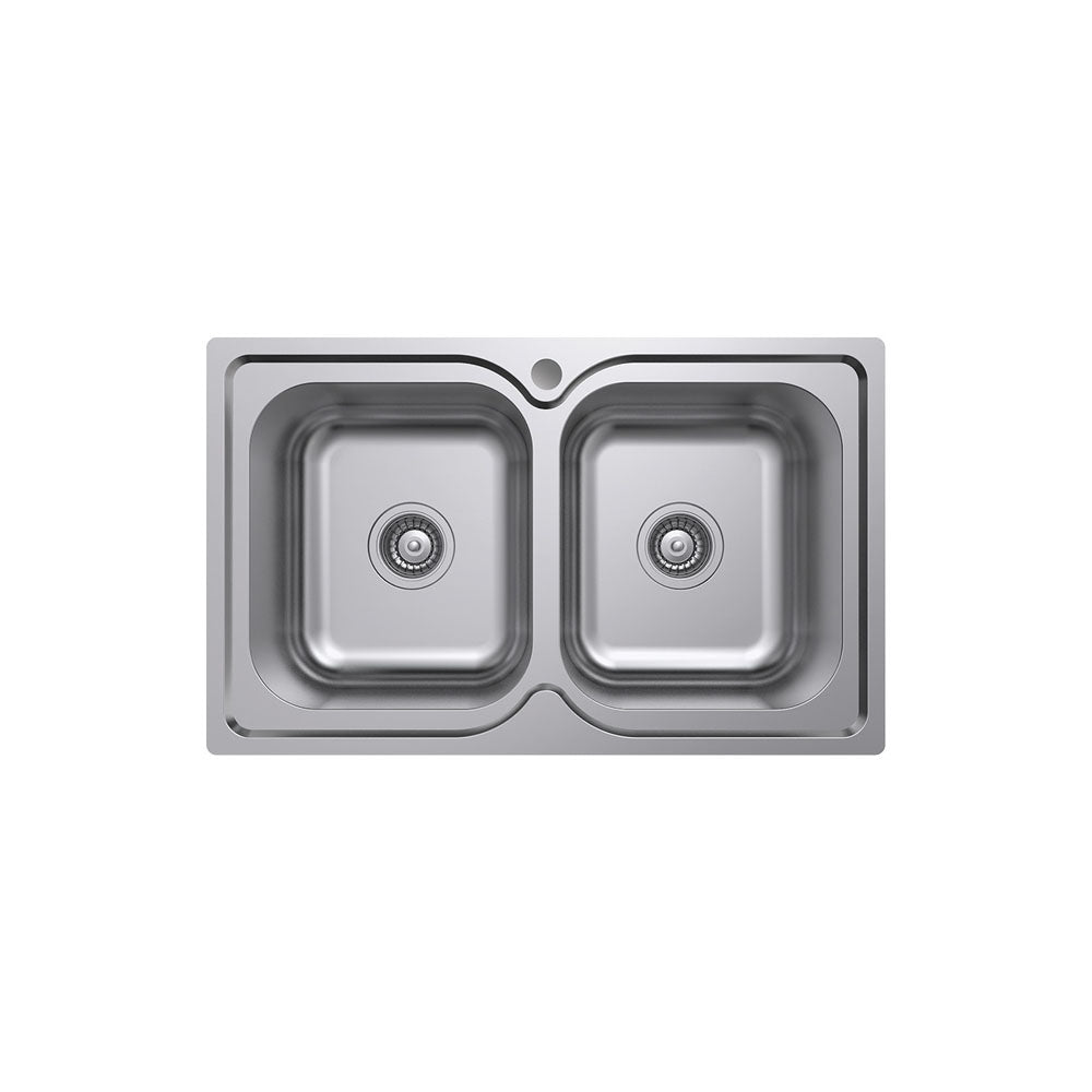 Fienza Tiva 780 Double Kitchen Sink 68108-1 Top Mounted Sinks