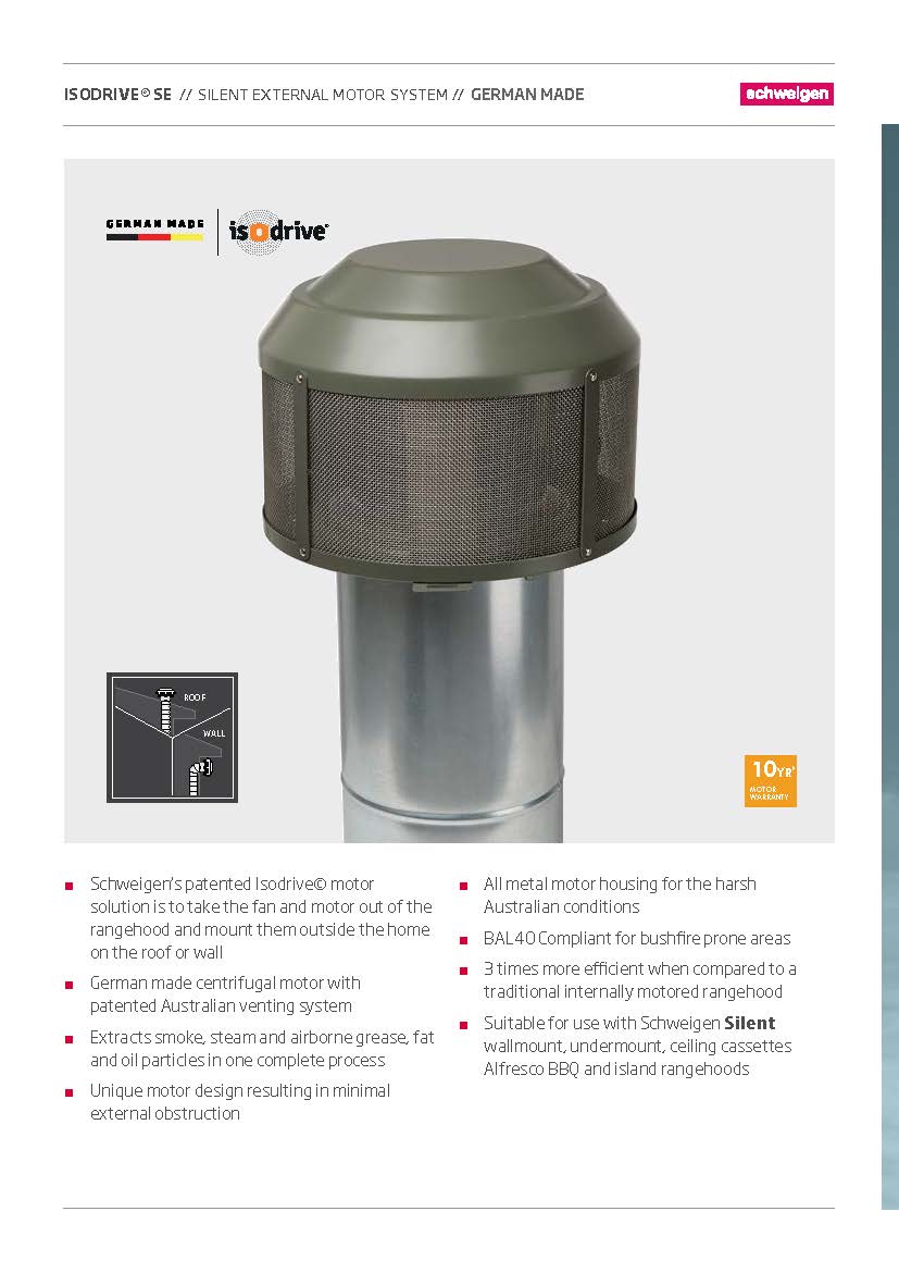 Schweigen CLUM215SE2 150cm Silent BBQ Undermount Twin Motor Rangehood, 5000m3/hr, Stainless Steel