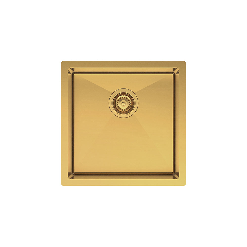 Fienza Hana 68401RB 32L Single Kitchen Sink, PVD Rugged Brass