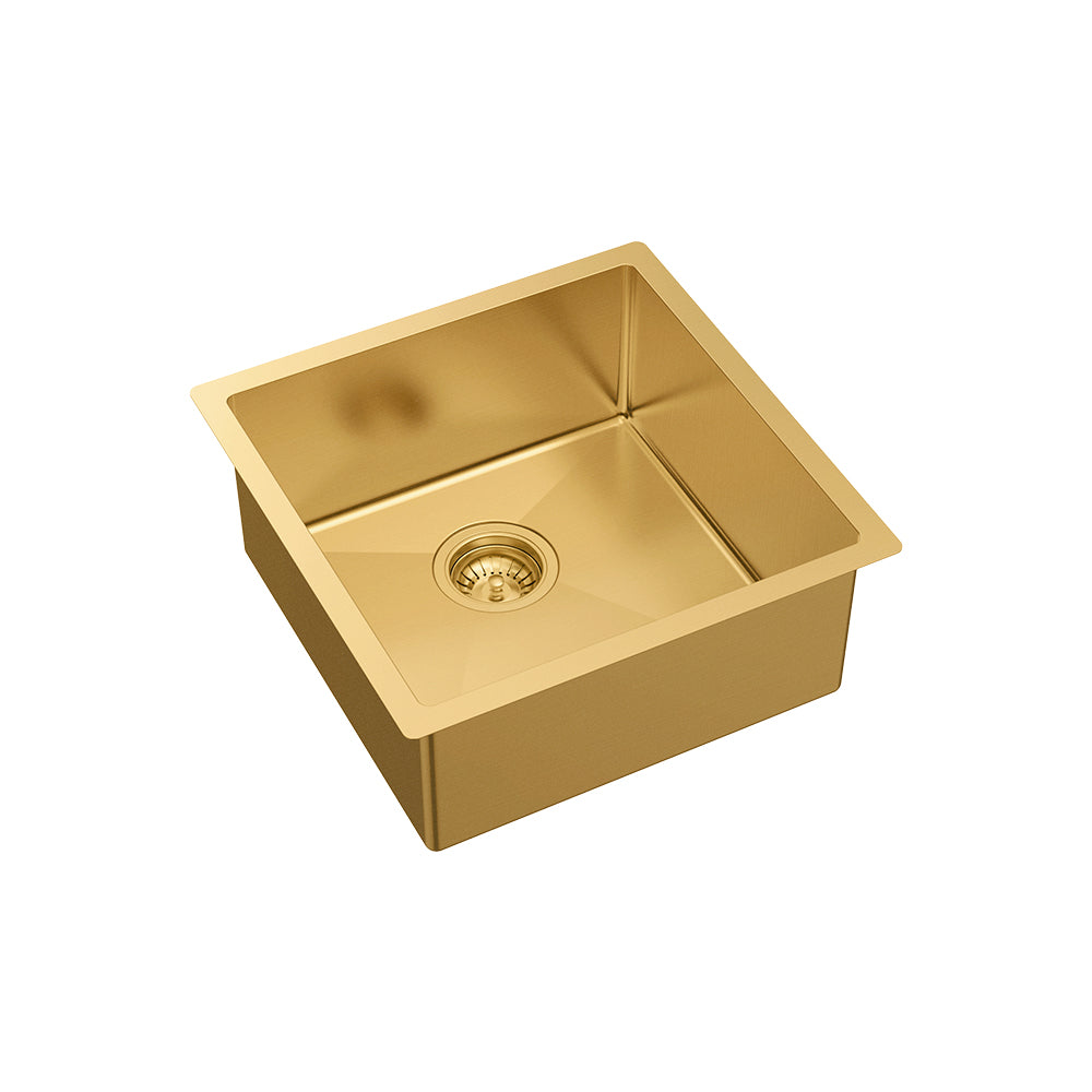 Fienza Hana 68401RB 32L Single Kitchen Sink, PVD Rugged Brass