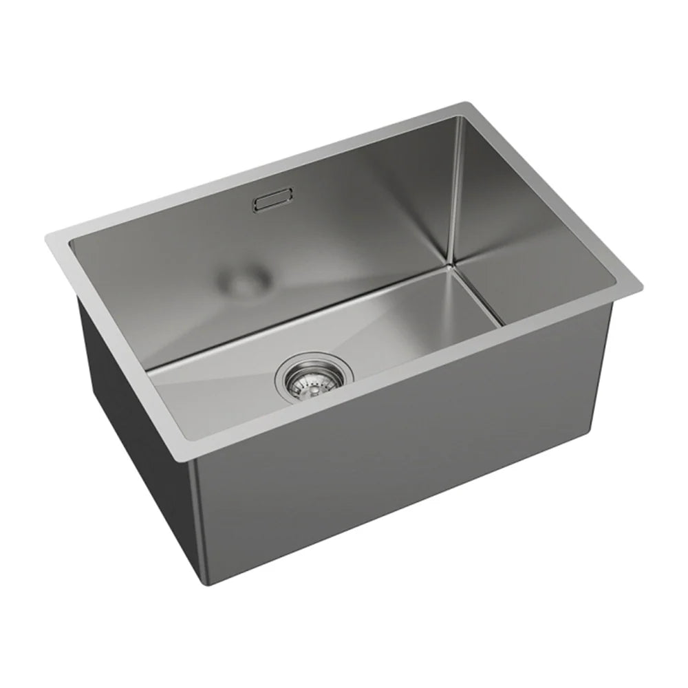 Fienza 68505 Fienza Hana Top/Undermount Sink with Overflow, Stainless Steel
