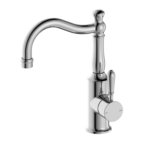 Nero York Basin Mixer Hook Spout - Chrome