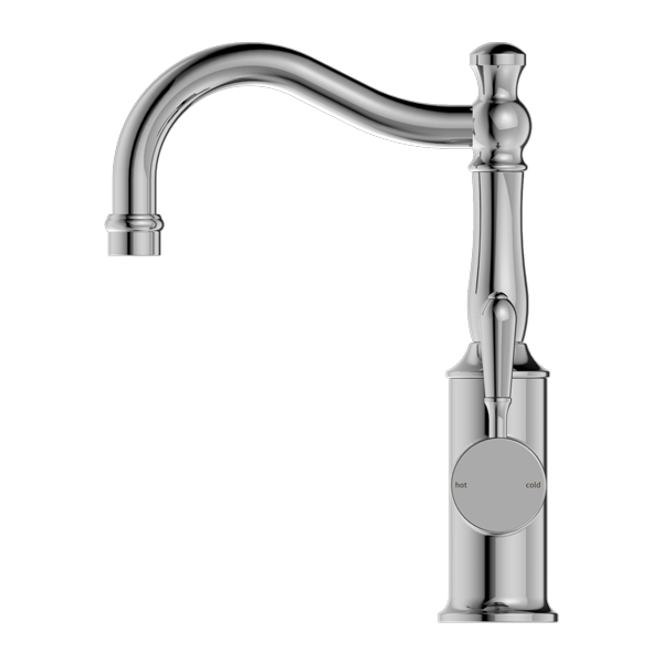 Nero York Basin Mixer Hook Spout - Chrome