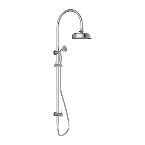 Nero York Twin Shower With Metal Shower - Chrome