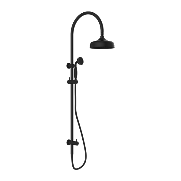 Nero York Twin Shower With Metal Shower - Matte Black