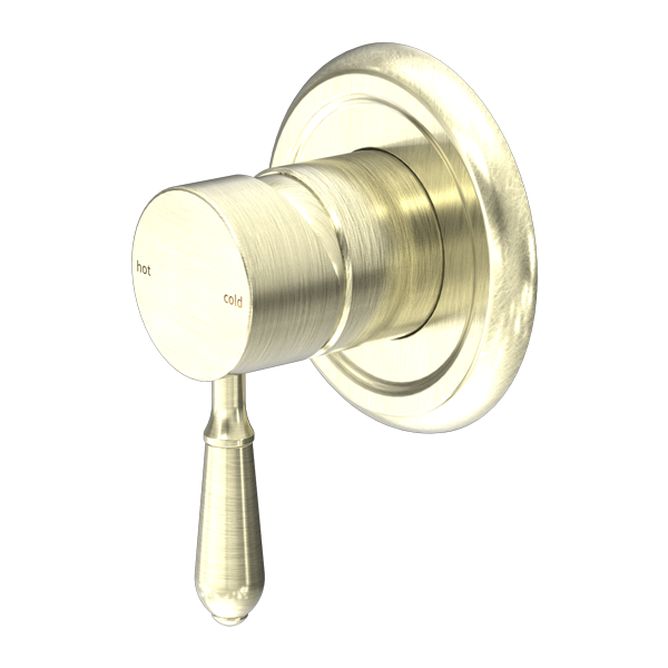 Nero York Shower Mixer With Lever - Aged Brass