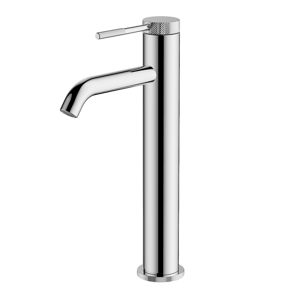 Abey Poco Knurled High Basin Mixer, Chrome, 6B3-K