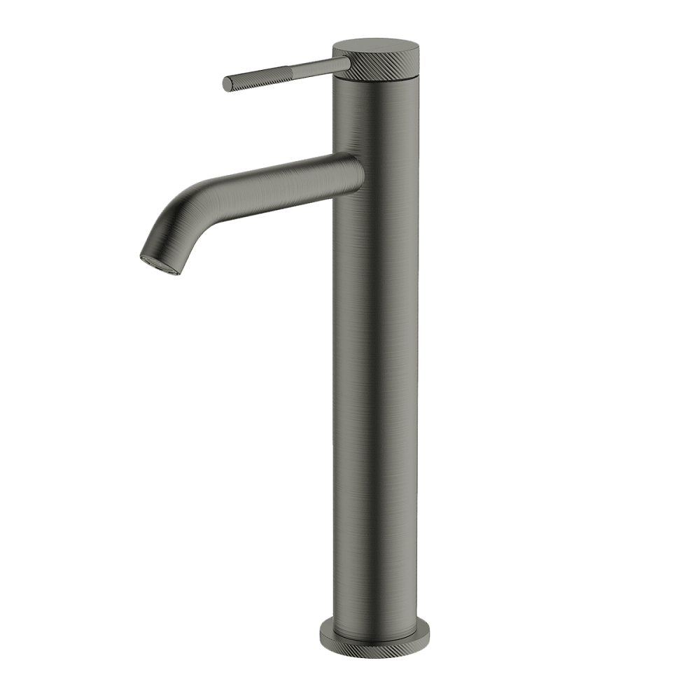 Abey Poco Knurled High Basin Mixer, Gunmetal, 6B3-KGM