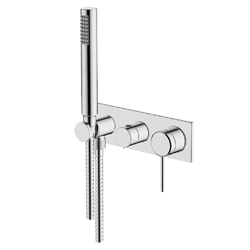 Abey Poco Bath/Shower Mixer Set, 3 Holes, Chrome, 6BS-WS