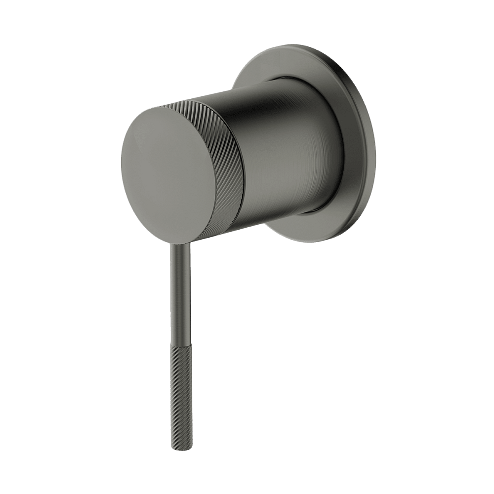 Abey Poco Knurled Shower Mixer, (Trim Only), Gunmetal, 6SH-EXT-KGM