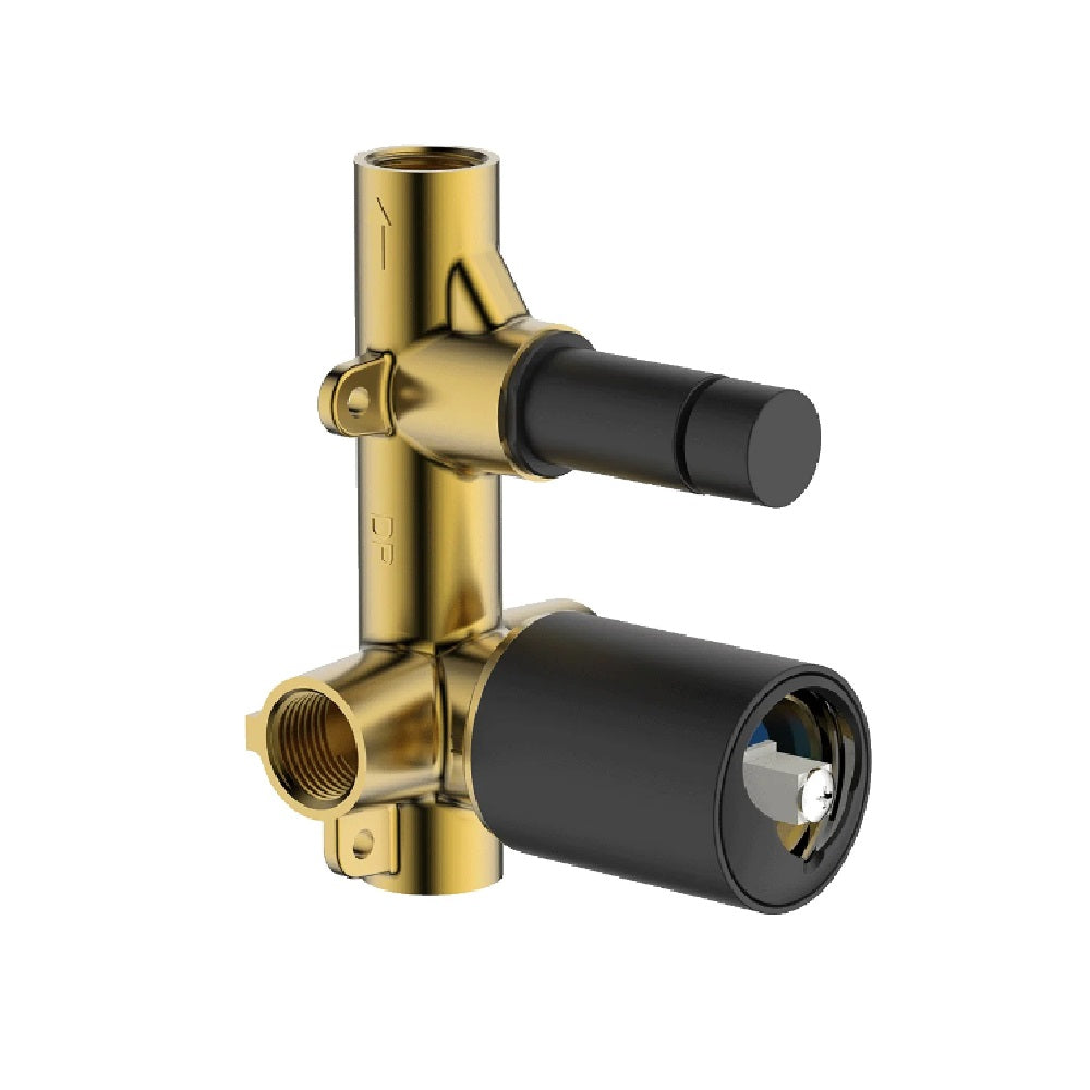 Abey Diverter Mixer Internal, (In Wall Body Only), Black, 6SHD-INT-B