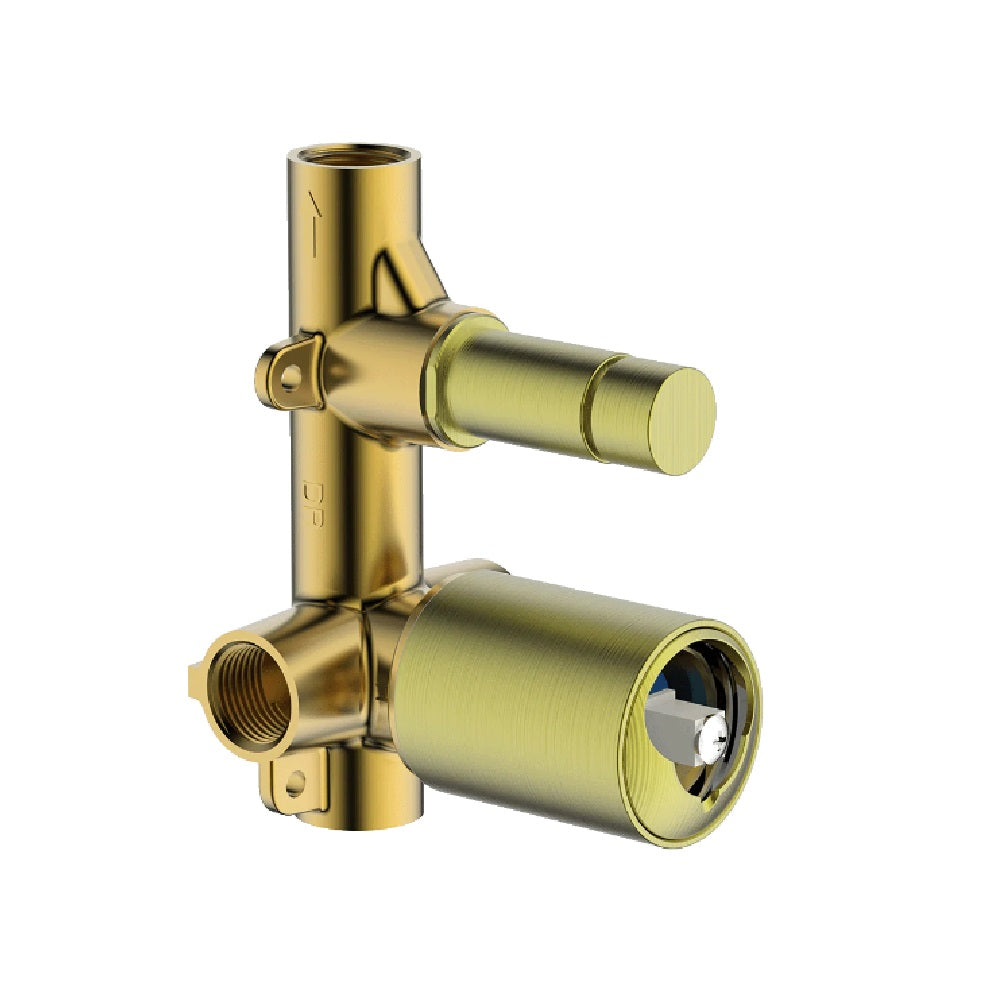 Abey Diverter Mixer Internal, (In Wall Body Only), Brushed Brass, 6SHD-INT-BB