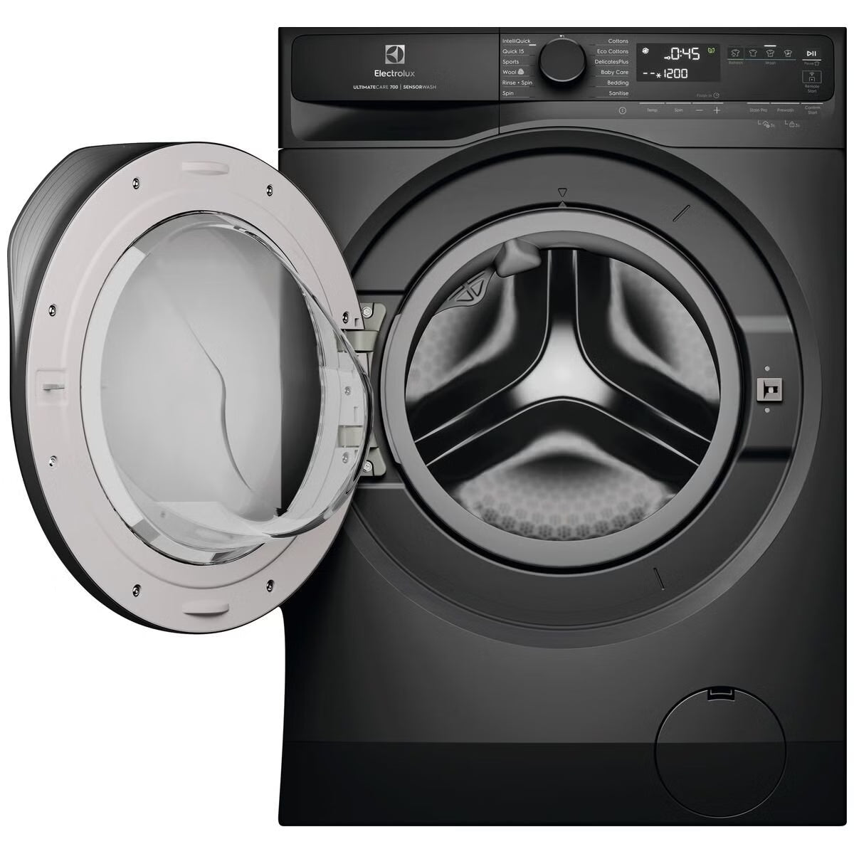 Electrolux EWF1243R7SCS 700 Series 12kg Front Load Washing Machine, Dark Onyx - Electrolux Factory Seconds