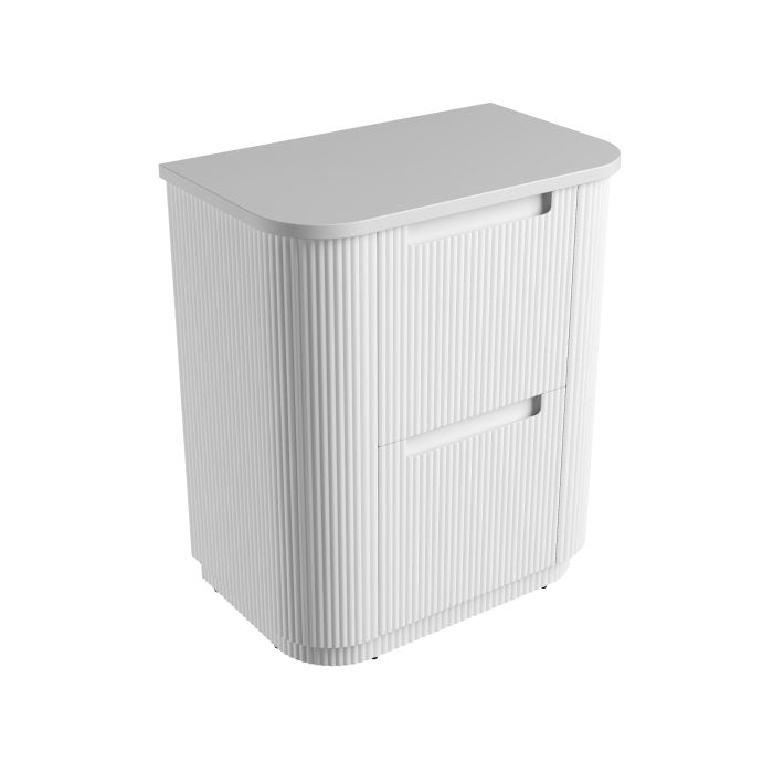 Aulic 750mm Curva Floorstanding Vanity with Solid Surface Top Pure Top CA57-750-ST56FT Vanity Units