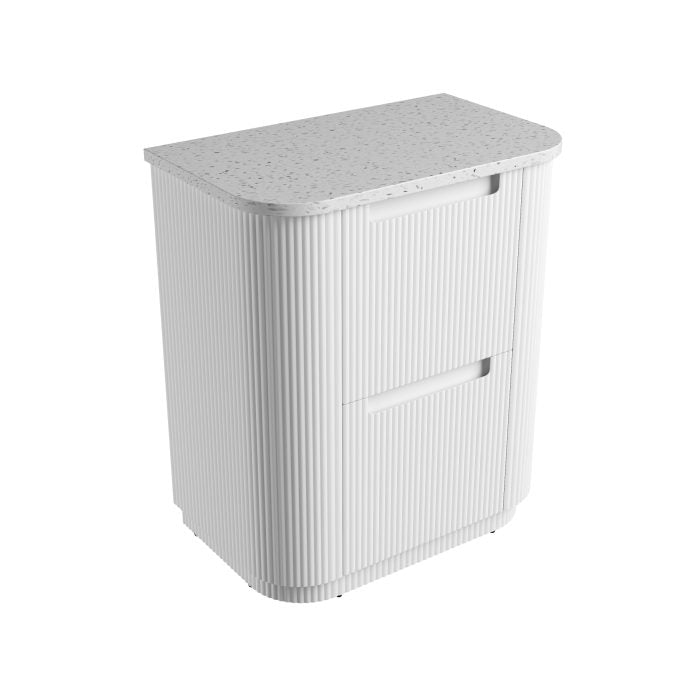 Aulic 750mm Curva Floorstanding Vanity with Solid Surface Top Snow Top CA57-750-ST46FT Vanity Units