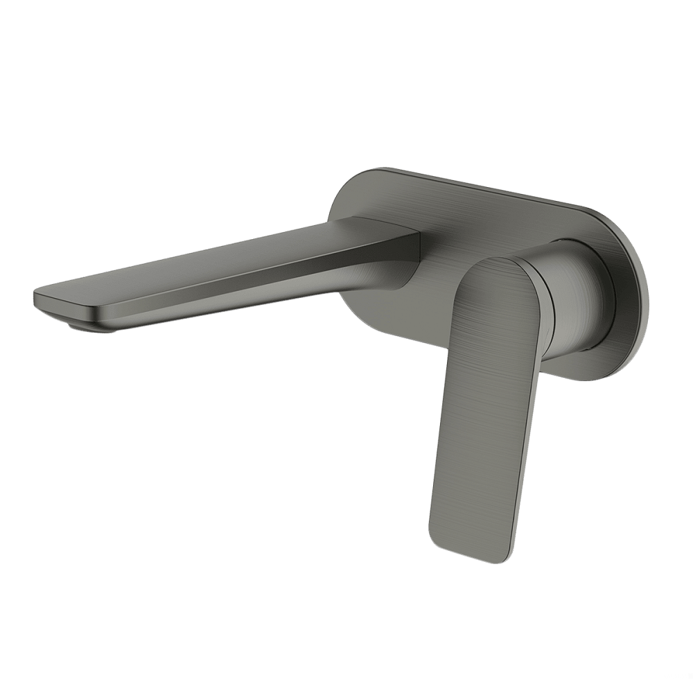 Abey Vela Wall Bath/Basin Spout Set, 165mm, Gunmetal, 7B-WS165-GM