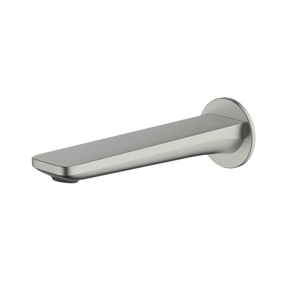 Abey Vela Wall Spout, 165mm, Brushed Nickel, 7S-C165-BN