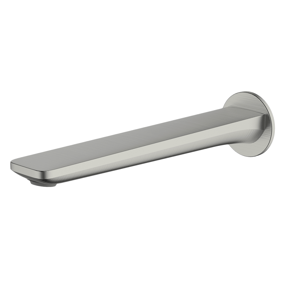Abey Vela Wall Spout, 220mm, Brushed Nickel, 7S-C220-BN