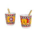 Bialetti Dolce & Gabbana 2 Cup Moka Express Sicilian Cart with Porcelain Cup and Stirrer Set - Same Day Availability