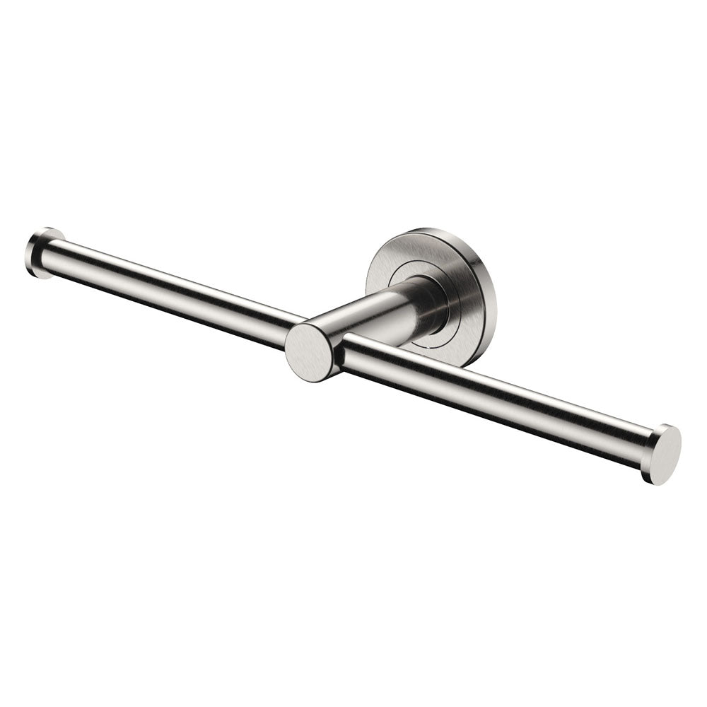 Fienza 82809BN Kaya Double Toilet Roll Holder, Brushed Nickel