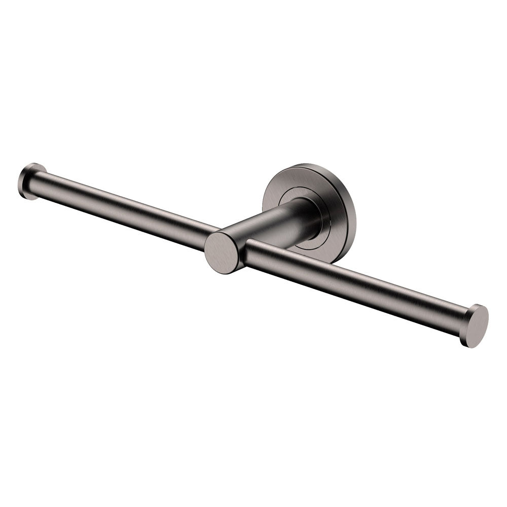 Fienza 82809GM Kaya Double Toilet Roll Holder, Gun Metal