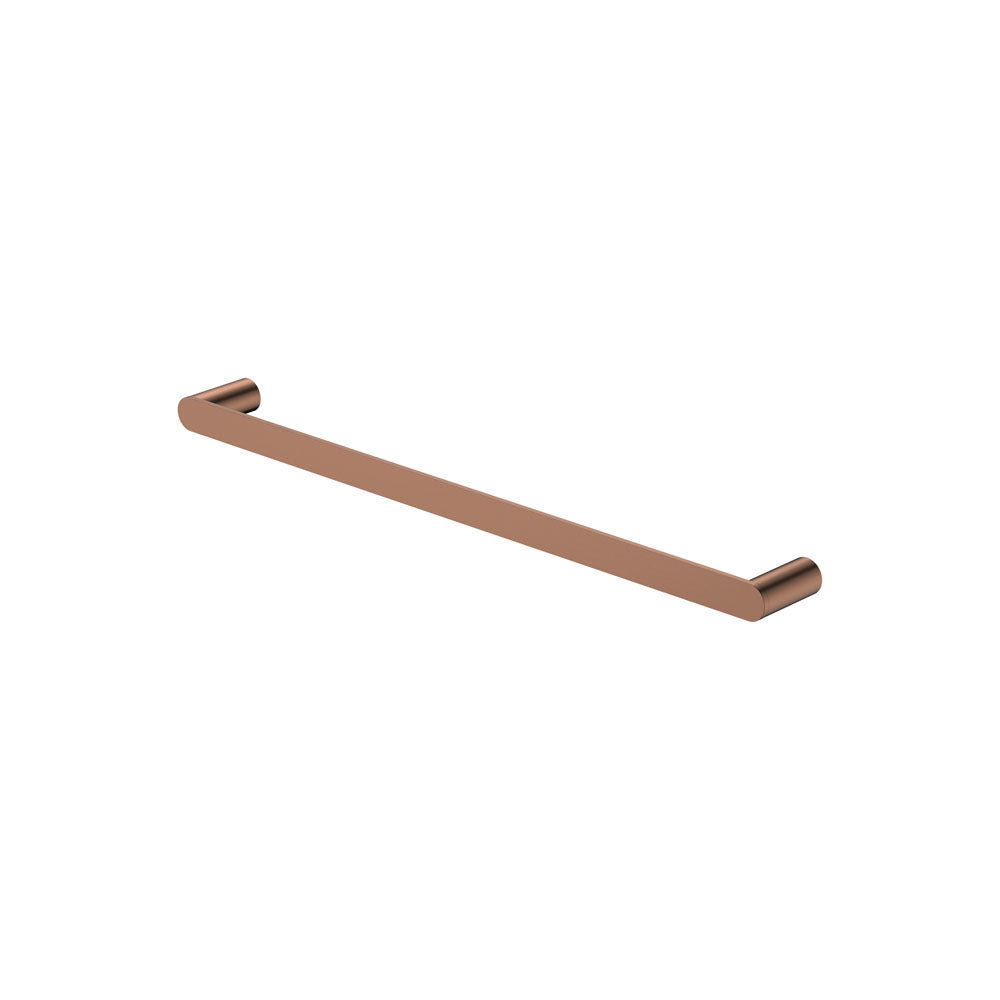Fienza 88901600CO Empire Slim Single Towel Rail, 600mm, Brushed Copper