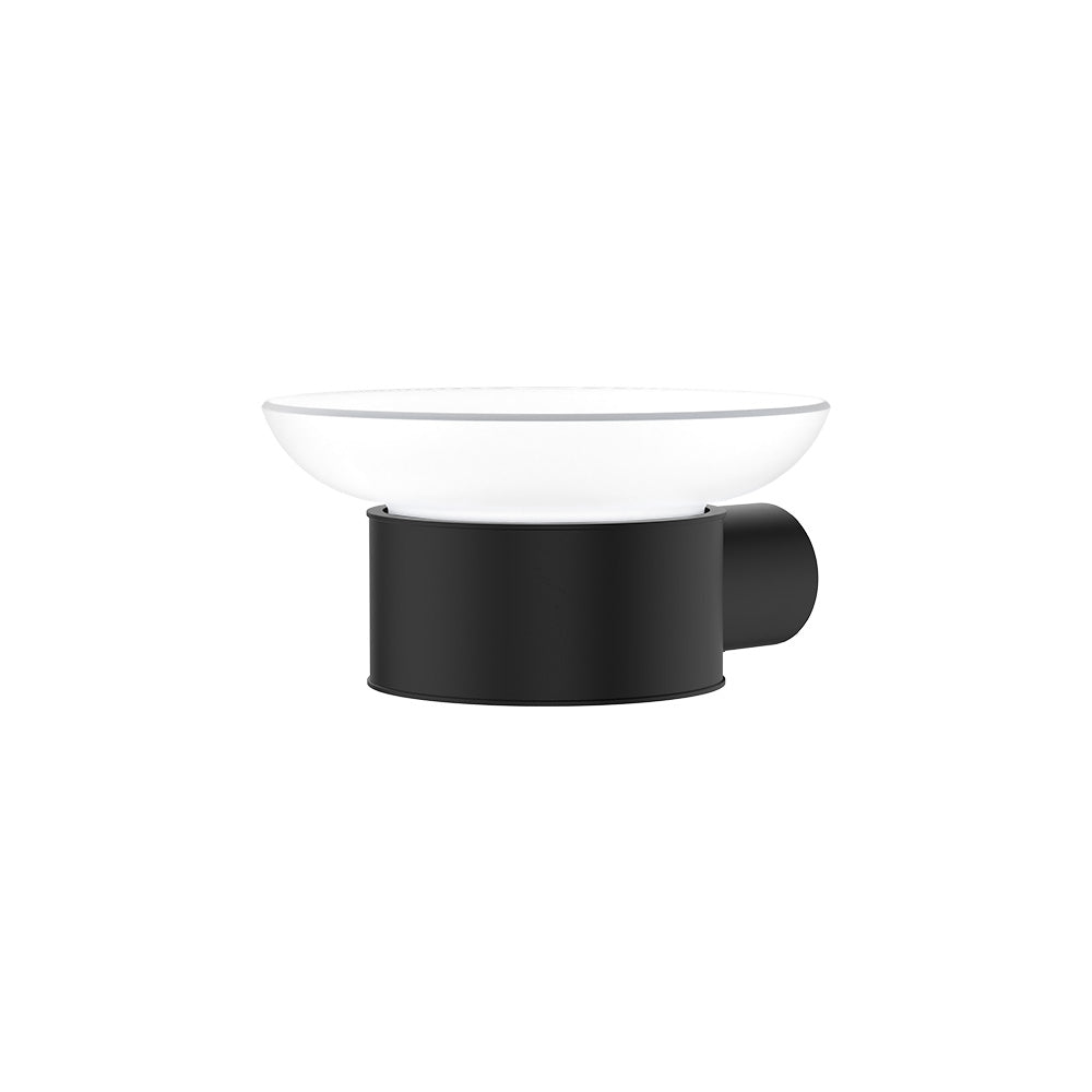 Fienza 88906B Empire Slim Soap Holder Glass Dish, Matte Black