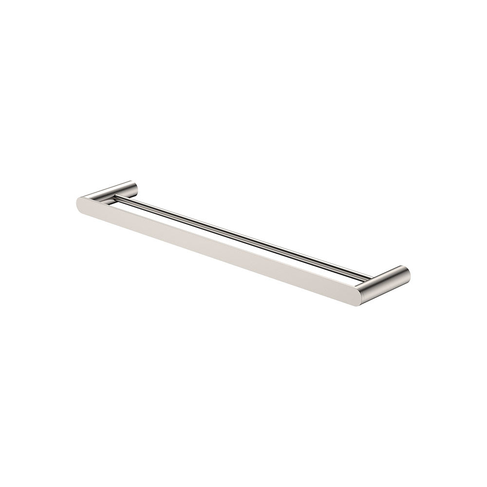 Fienza 88908600BN Empire Slim Double Towel Rail, 600mm, Brushed Nickel